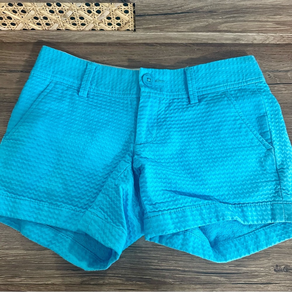 Lilly Pulitzer Callahan 5” Textured Shorts Seaside Aqua